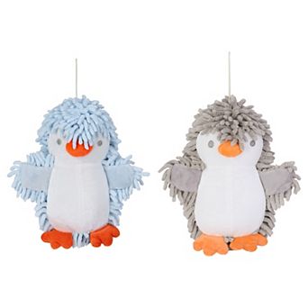 2 pc Fuzzy Ball Bathroom Hand Towel, Cute Cartoon Animal Chenille Soft Absorbent Hand Towel 8"x8"