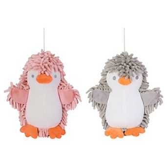 2 pc Fuzzy Ball Bathroom Hand Towel, Cute Cartoon Animal Chenille Soft Absorbent Hand Towel 8"x8"