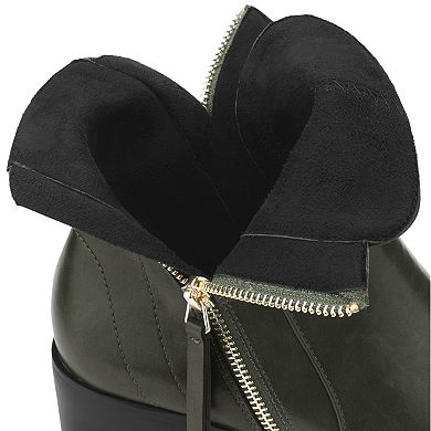 Stylish Pointy Toe Classic Low Heeled Short Ankle Booties for Women