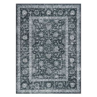 Hallway Washable Non-Slip Vintage Faux Wool Area Rugs for Entryway Indoor Kitchen Laundry Bedroom