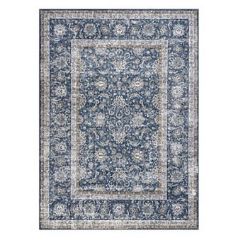 Hallway Washable Non-Slip Vintage Faux Wool Area Rugs for Entryway Indoor Kitchen Laundry Bedroom