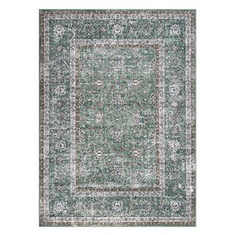Hallway Washable Non-Slip Vintage Faux Wool Area Rugs for Entryway Indoor Kitchen Laundry Bedroom