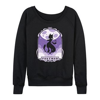 Women's Pokémon Mewtwo Pose Graphic French Terry Long Sleeve Tee