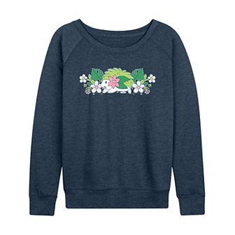 Women's Pokémon Shaymin Floral French Terry Long Sleeve Tee