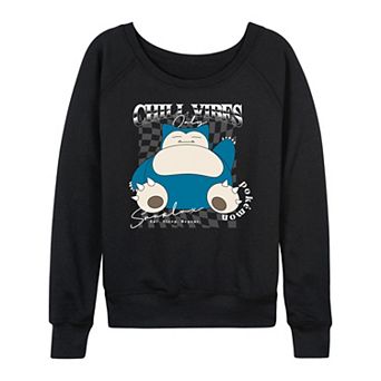 Women's Pokémon Snorlax Chill Vibes Only Graphic French Terry Long Sleeve Tee
