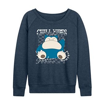 Women's Pokémon Snorlax Chill Vibes Only Graphic French Terry Long Sleeve Tee