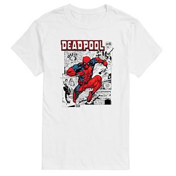 Men's Marvel Deadpool Comic Panels Graphic Tee