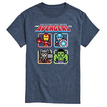 Men's Marvel The Avengers Earth's Mightiest Heroes 8-Bit Graphic Tee