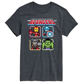Men's Marvel The Avengers Earth's Mightiest Heroes 8-Bit Graphic Tee