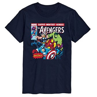 Men's Marvel The Avengers Retro Comic Cover Graphic Tee