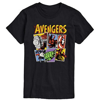 Men's Marvel The Avengers Grid Retro Graphic Tee