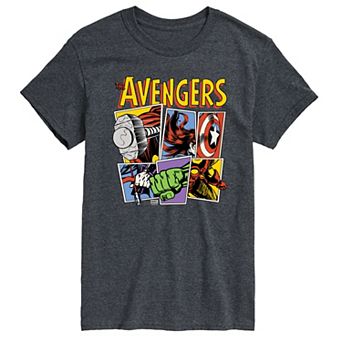 Men's Marvel The Avengers Grid Retro Graphic Tee