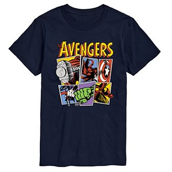 Men's Marvel The Avengers Grid Retro Graphic Tee