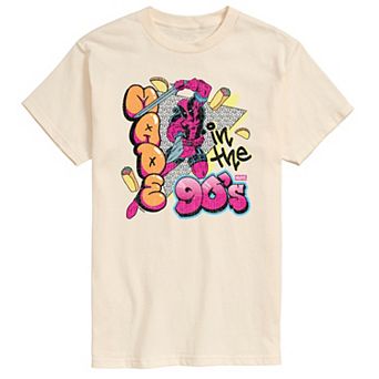 Men's Marvel Deadpool Made In Marvel The 90's Graffiti Graphic Tee