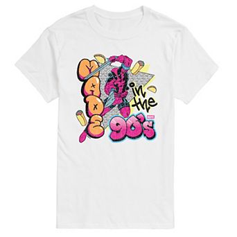 Men's Marvel Deadpool Made In Marvel The 90's Graffiti Graphic Tee