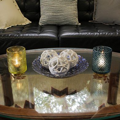 Set of 3 Weathered White Starfish Orbs - Ideal for Beach décor or Centerpieces