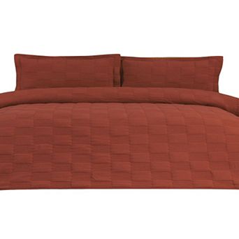 Geometric Embroidered Bedspread Mini Day 3 pc Set