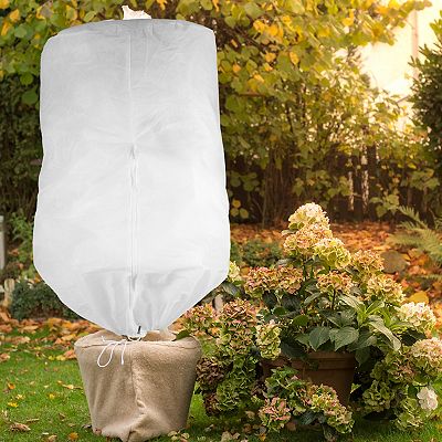 Unique Bargains Freeze Protection Plant Cover 39.37"x31.50" White