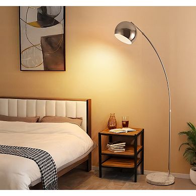 FC Design Large 79" H Modern Standing Adjustable Floor Lamp with Metal Dome Shade & Marble Base