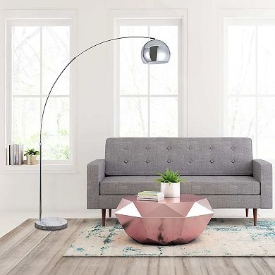 FC Design Large 79" H Modern Standing Adjustable Floor Lamp with Metal Dome Shade & Marble Base