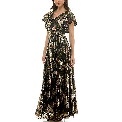 Women's Maison Tara Asymmetrical Caplet Fit & Flare Midi Dress