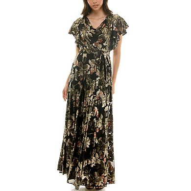 Women's Maison Tara Asymmetrical Caplet Fit & Flare Midi Dress