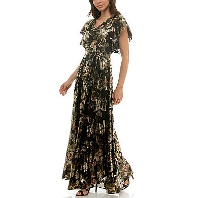 Women's Maison Tara Asymmetrical Caplet Fit & Flare Midi Dress