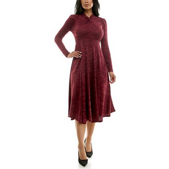 Women's Maison Tara Mockneck Knit Midi Dress