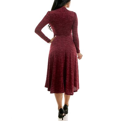 Women's Maison Tara Mockneck Knit Midi Dress