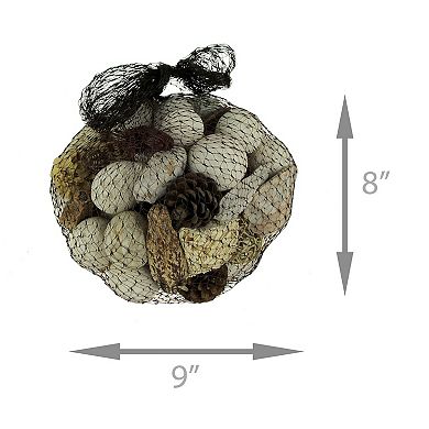 Neutral White Decorative Mushroom Mix Assorted Dried Botanicals In a Bag