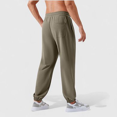 Men's Jogger Pants with Drawstring Waistband and Elastic Cuffs for Active Comfort