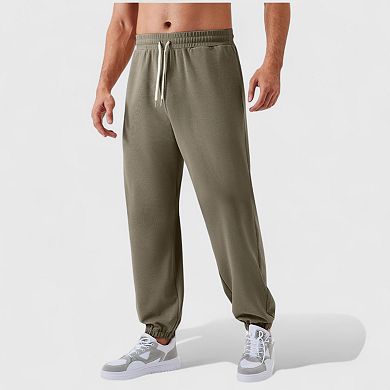 Men's Jogger Pants with Drawstring Waistband and Elastic Cuffs for Active Comfort