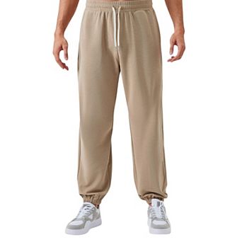 Men's Jogger Pants with Drawstring Waistband and Elastic Cuffs for Active Comfort