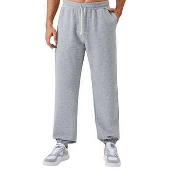 Men's Jogger Pants with Drawstring Waistband and Elastic Cuffs for Active Comfort
