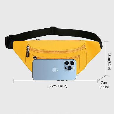 Women's Waist Bag - Multiple Zip Fanny Pack for Casual Outings