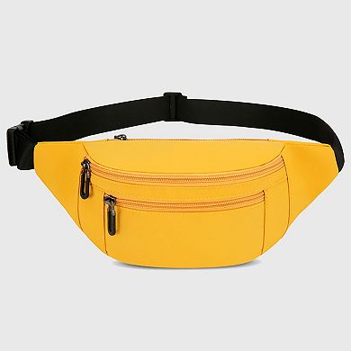 Women's Waist Bag - Multiple Zip Fanny Pack for Casual Outings