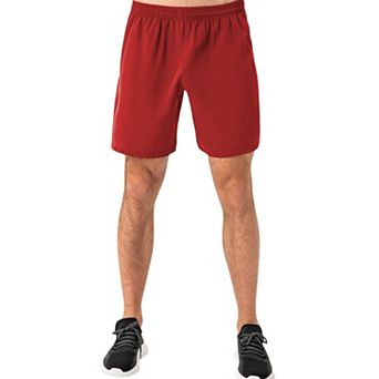 Men's Elastic Waist Athletic Shorts with Above-Knee Length and Relaxed Fit Design