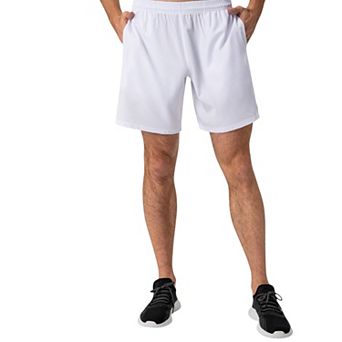 Men's Elastic Waist Athletic Shorts with Above-Knee Length and Relaxed Fit Design