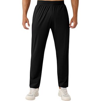 Men's Athletic Training Pants with Elastic Waistband and Straight Leg Fit