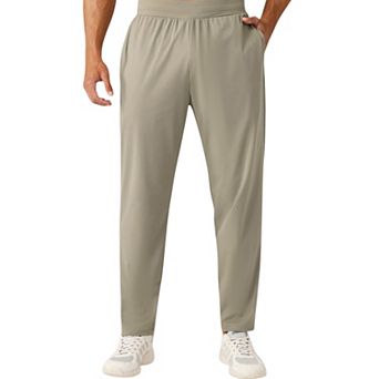 Men's Athletic Training Pants with Elastic Waistband and Straight Leg Fit