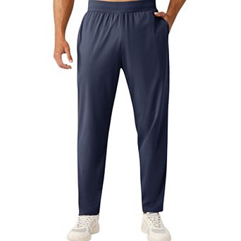 Men's Athletic Training Pants with Elastic Waistband and Straight Leg Fit