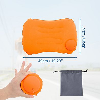 Inflatable Travel Pillow, Press to Inflate Travel Sleeping Neck Pillow