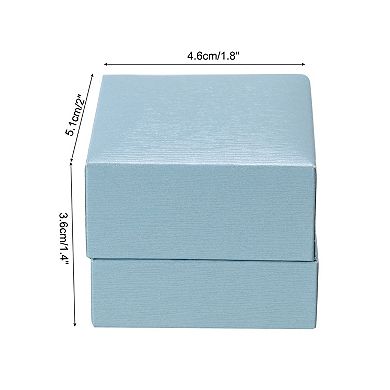 Necklace Storage Ring Case Box Square 1.8x2x1.4 Inch Paper Velvet