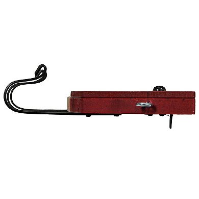 27" Wood & Metal Fishing Lure Coat Hook Rack - Hanger Organizer