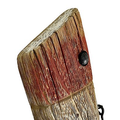Rustic Wooden Fishing Lure Wall Hook 14in Coastal Nautical Decor Organizer