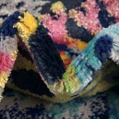 Unique Loom Cay Ariel Coral Design Rug