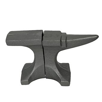 Cast Iron Anvil Bookends Set of 2 with Smooth Flat Top - 8" L Book Holders