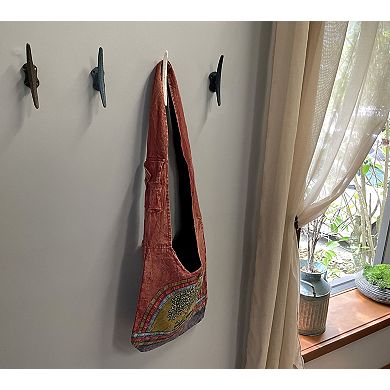 Set of 4 Colorful Cast Iron Nautical Cleat Wall Hooks/Drawer Pulls