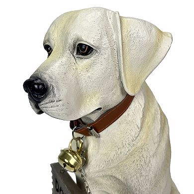 Labrador Retriever Garden Welcome Statue Reversible Sign Don't Stop Retrievin