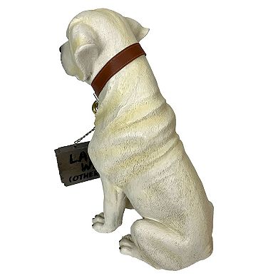 Labrador Retriever Garden Welcome Statue Reversible Sign Don't Stop Retrievin